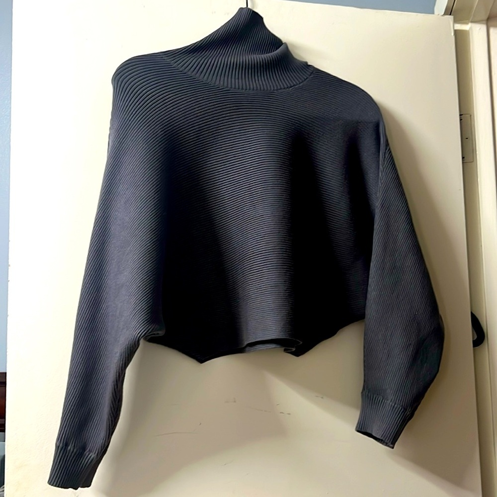 CIDER cropped turtleneck dolman sleeve sweater, size XS; excellent condition!